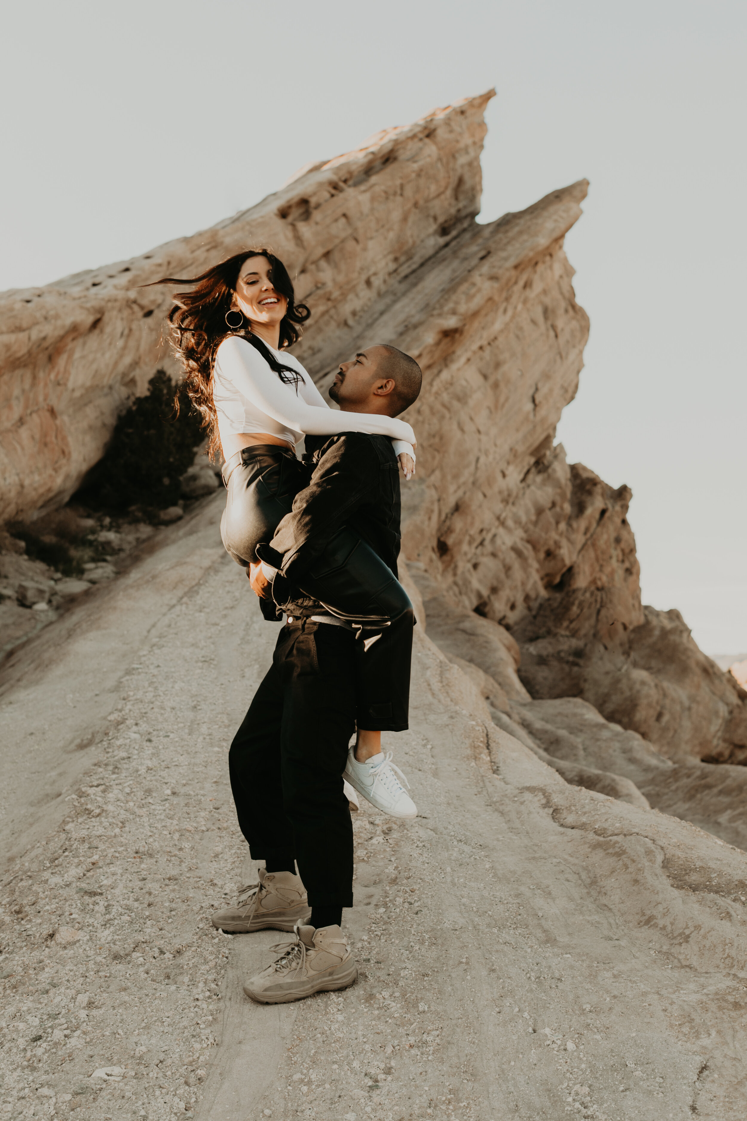 Vasquez Rocks Engagement photos - Stephanie + Juan 