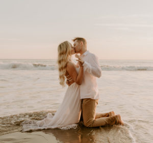 Malibu beach proposal - mayaloraphoto.com